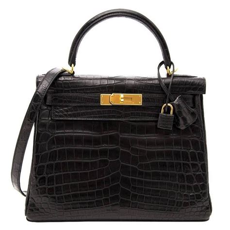 hermes kelly 28 black sellier|Hermes kelly 25 crocodile price.